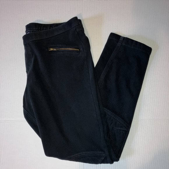 Hue Quilted Knee Black Zipper Pocket Jeggings Womens Size XL - Picture 11 of 11